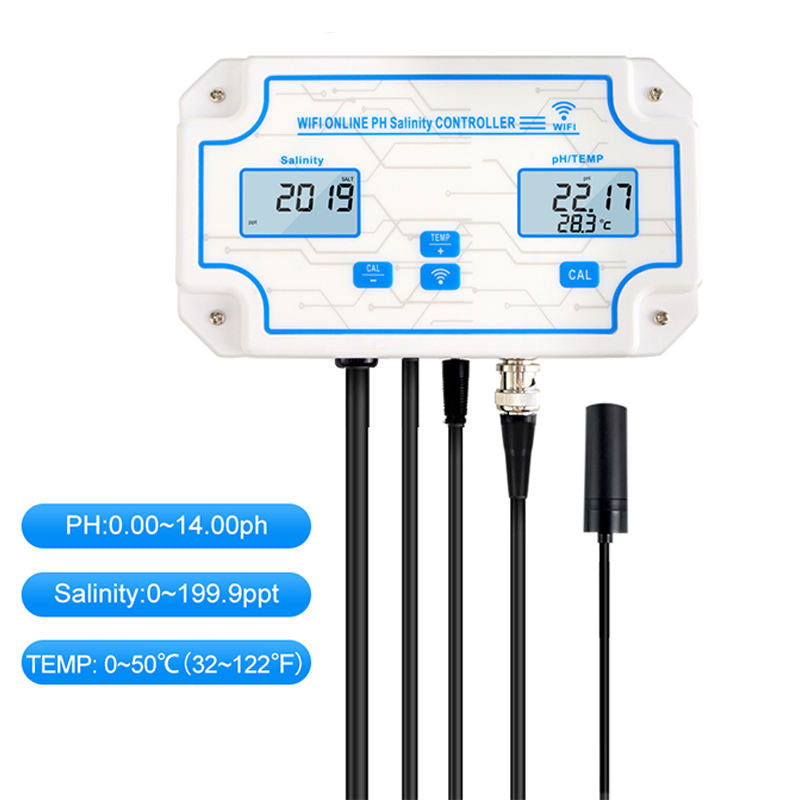 Wi-Fi Pool PH Salinity Temperature Controller 3 in 1 W2825 — Measuremart